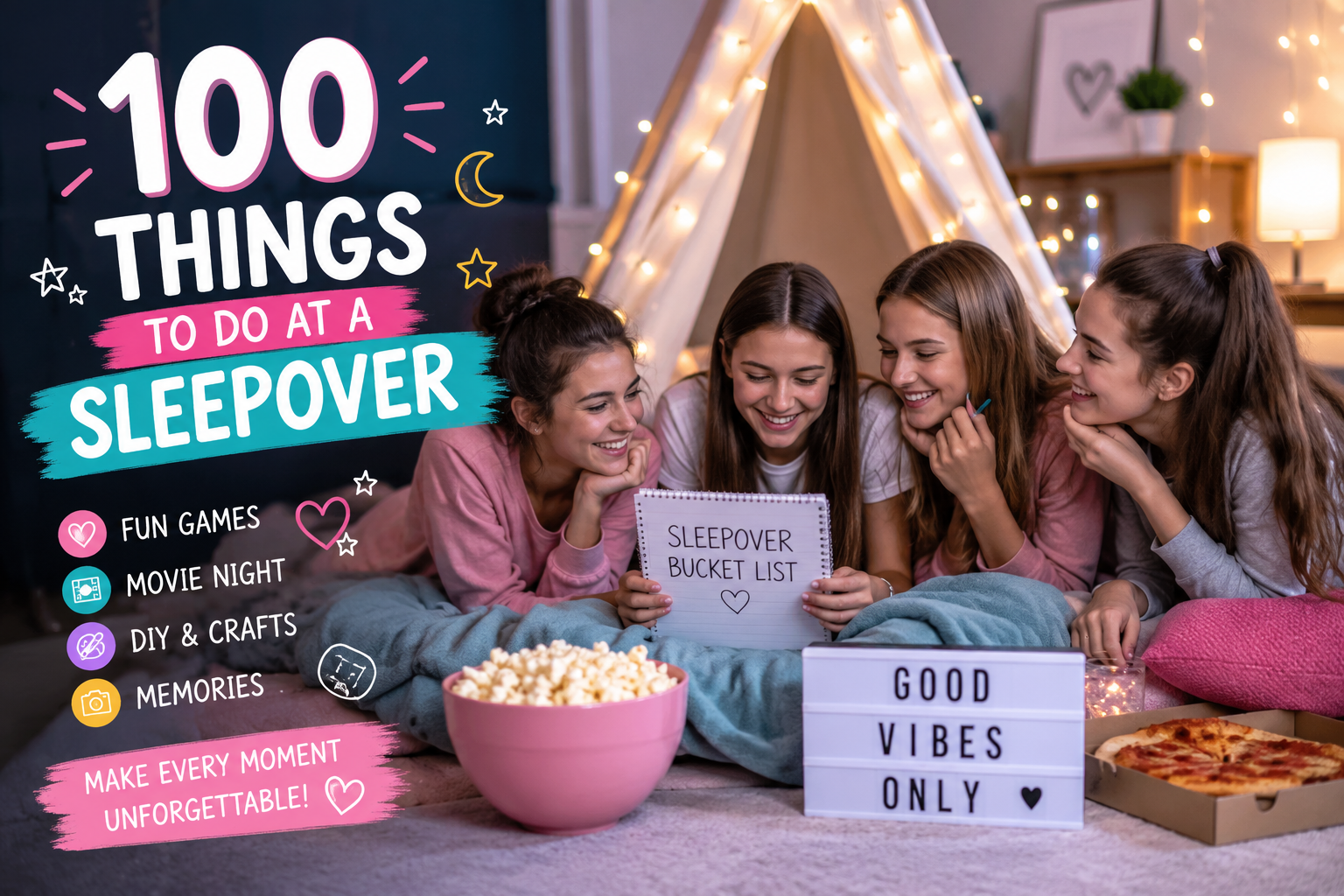 100 things to do at a sleepover